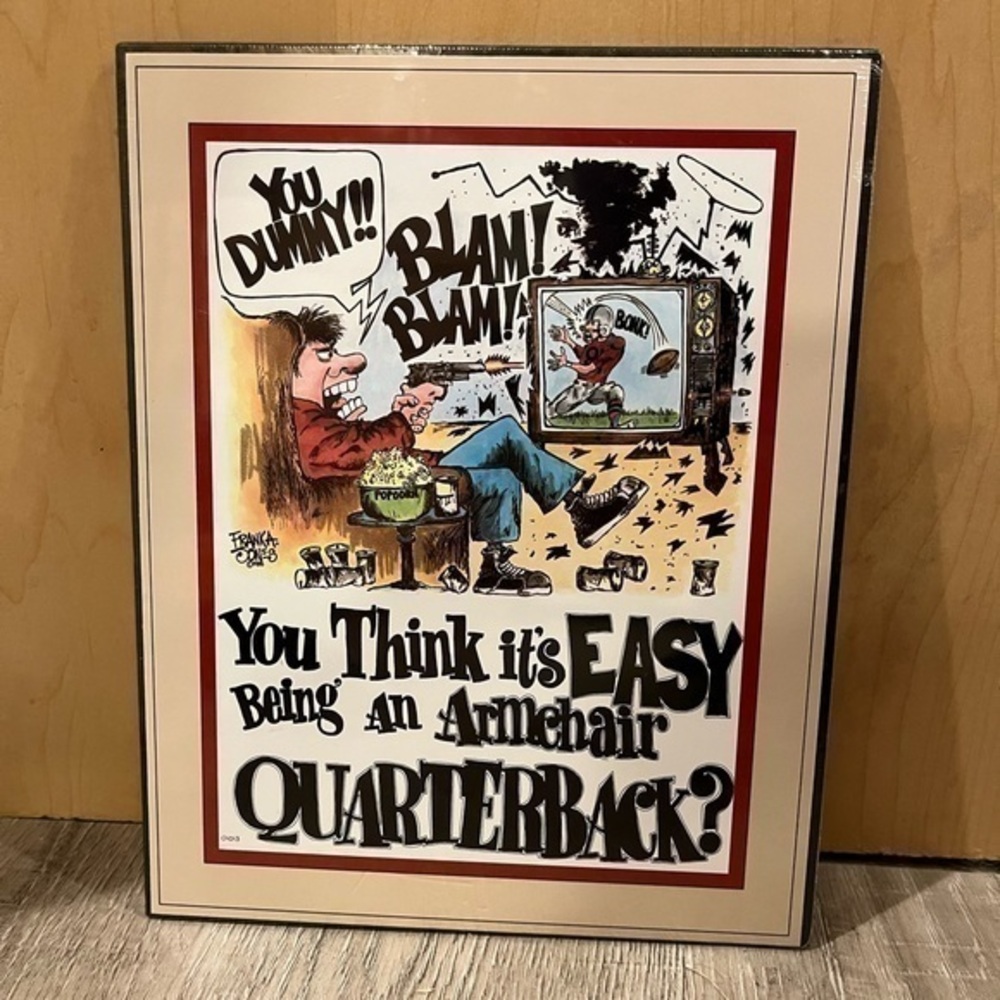 Frank A. Jones Armchair Quarterback Parody Print NIB